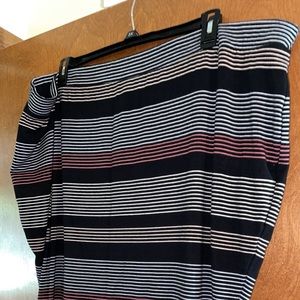 Black, pink and white pencil skirt